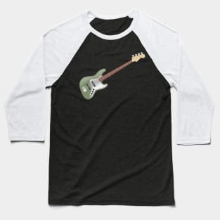 Vintage Avocado Green Electric J-Bass Baseball T-Shirt